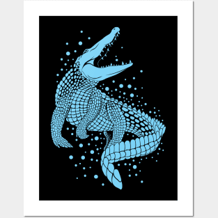 Blue Crocodile Posters and Art